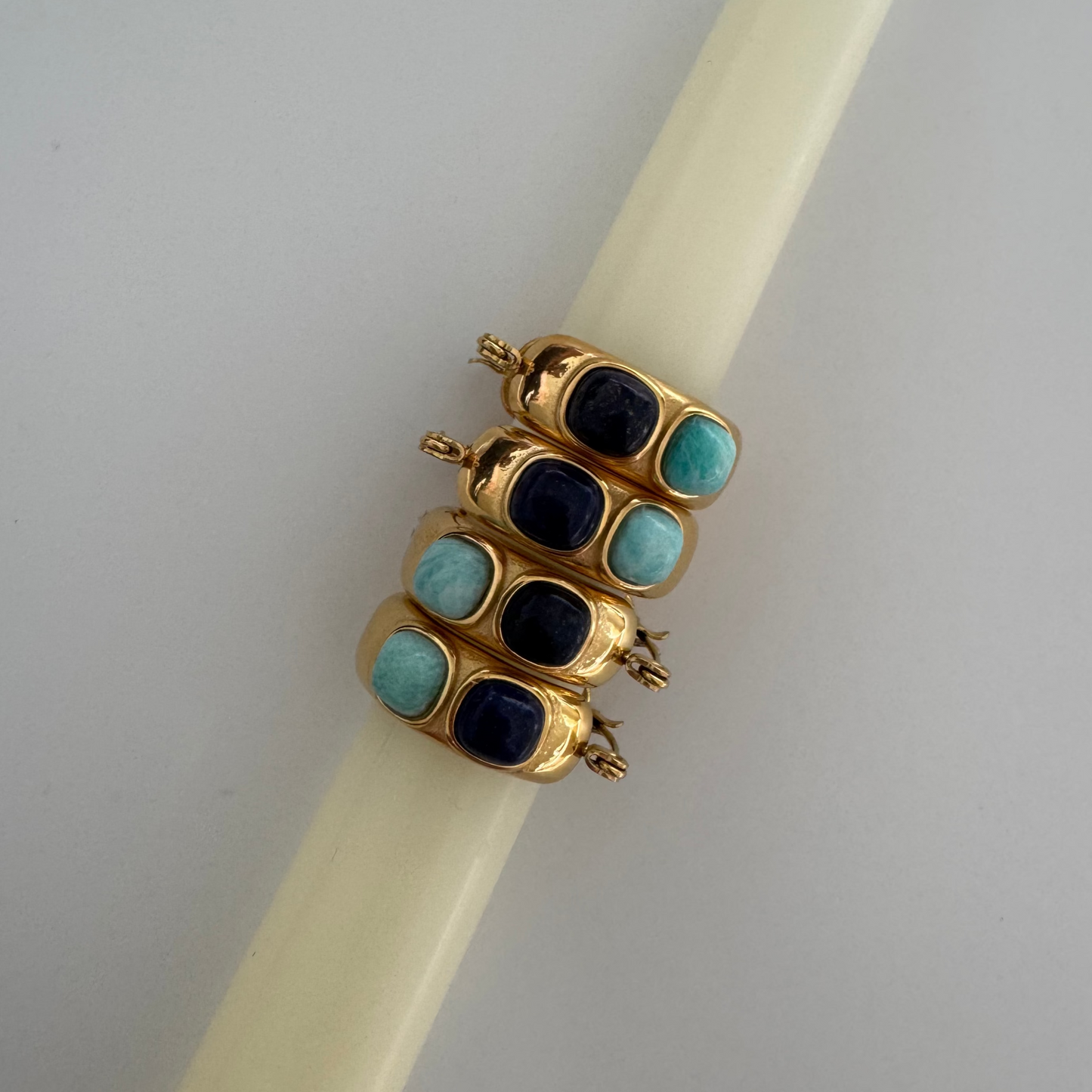 Boho Stone Hoops