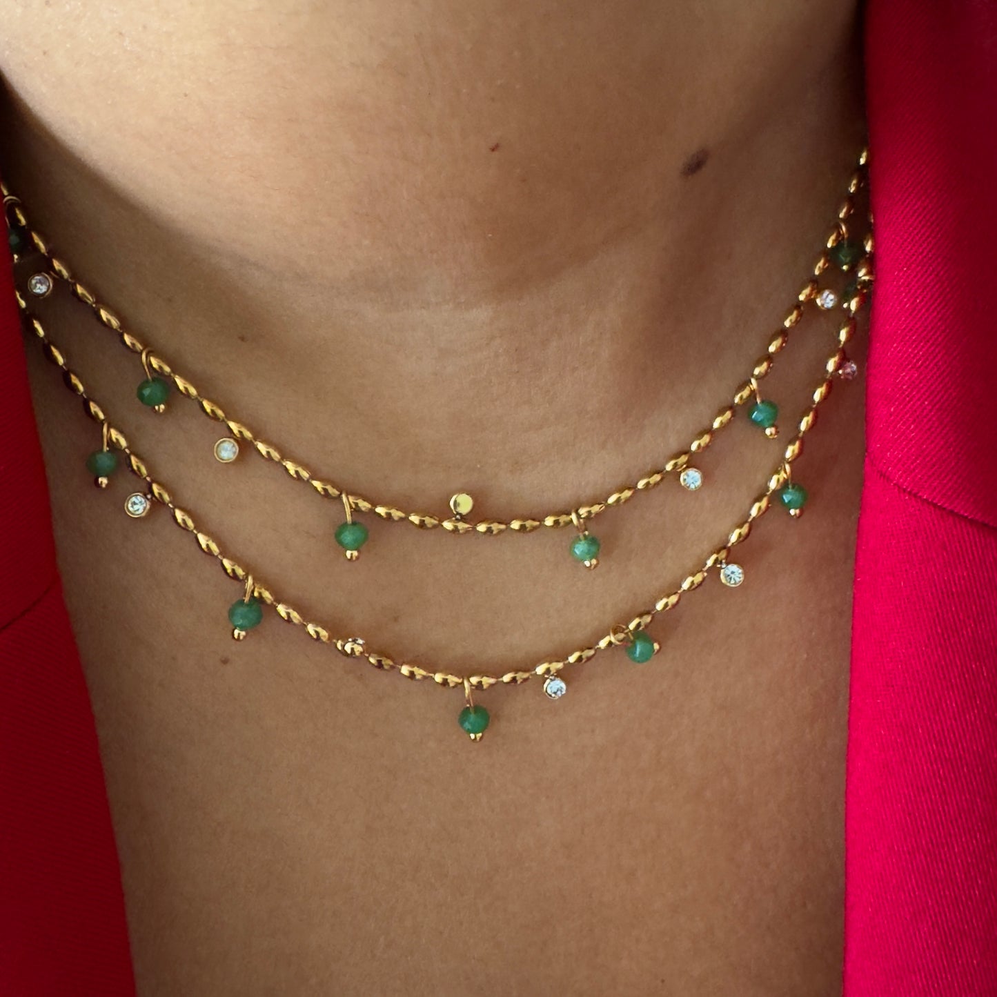 Emerald Spark Necklace