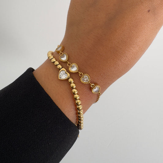 Zirconia Heart Bracelet