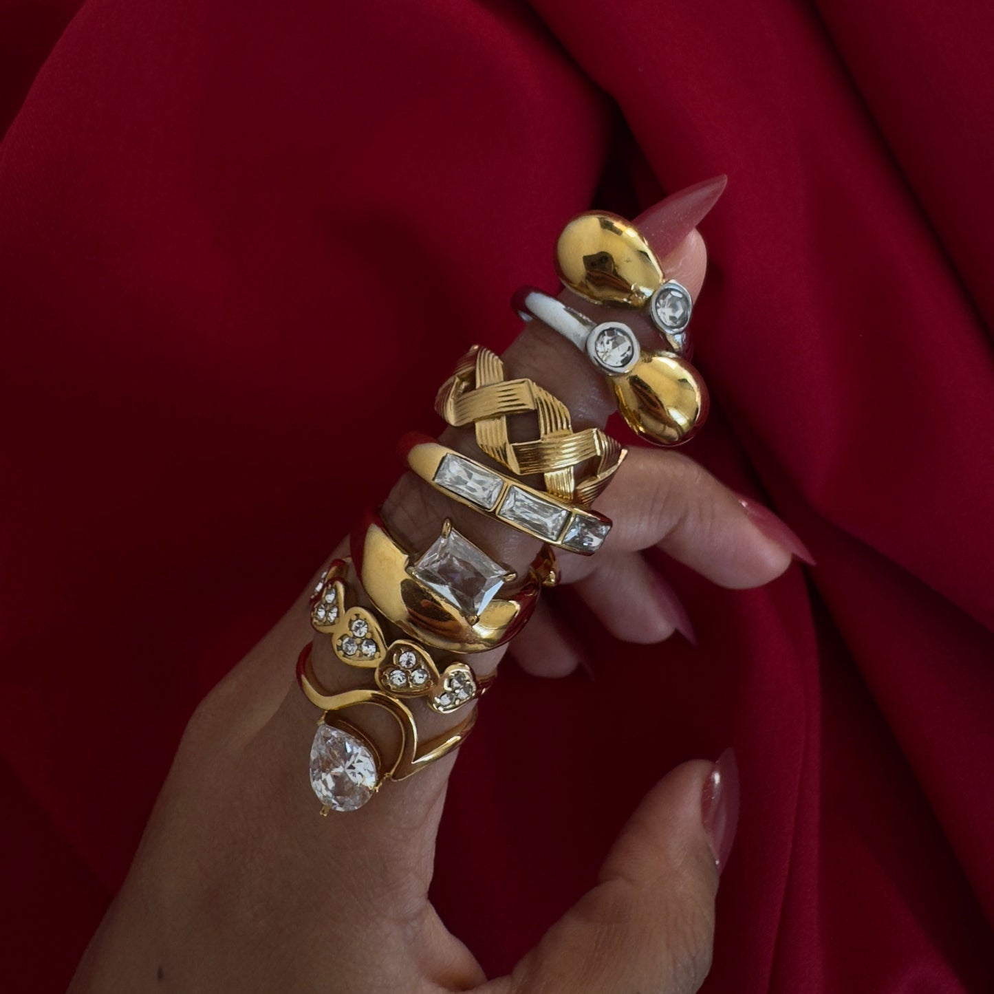 Linked Hearts Ring