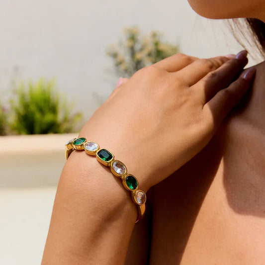 Emerald Stone Cuff
