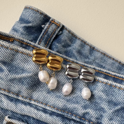 Baguette Pearl Drop Earrings