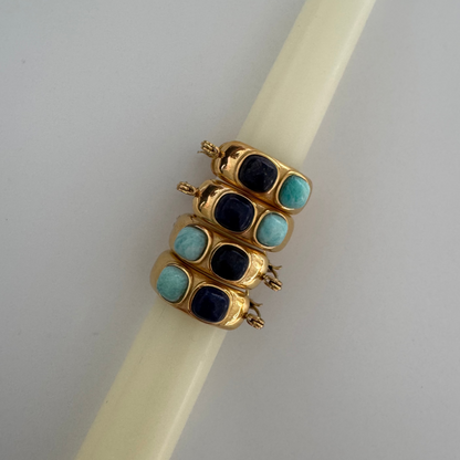 Boho Stone Hoops