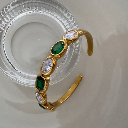 Emerald Stone Cuff