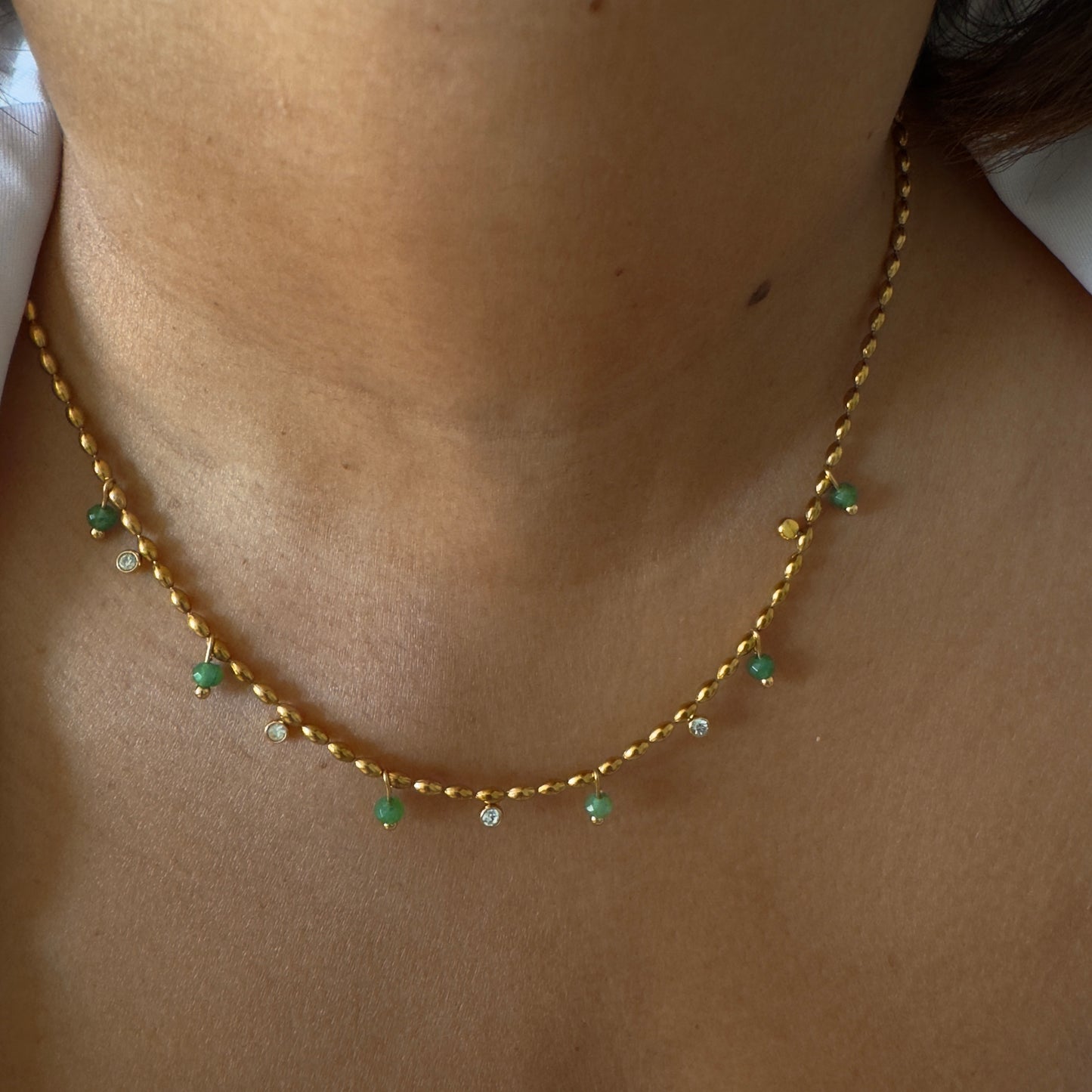 Emerald Spark Necklace