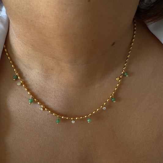 Emerald Spark Necklace
