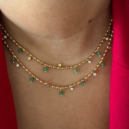 Emerald Spark Necklace