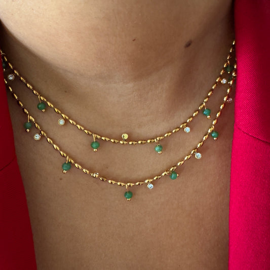 Emerald Spark Necklace