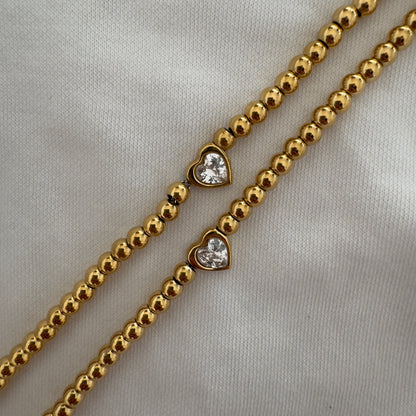 Zirconia Heart Bracelet