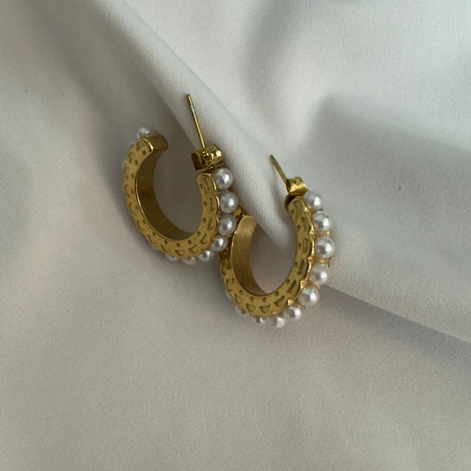 Celeste Pearl Hoops