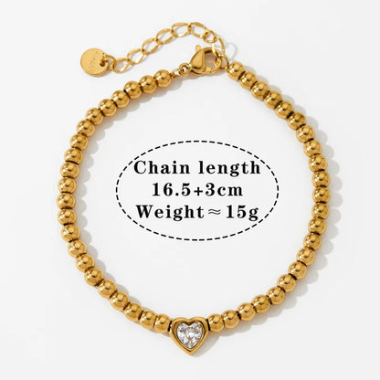 Zirconia Heart Bracelet